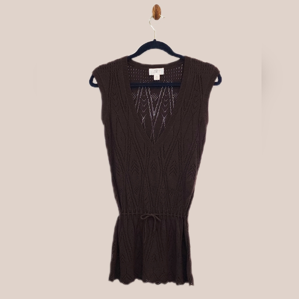 Ann Taylor LOFT Tie-Waist Sweater Vest